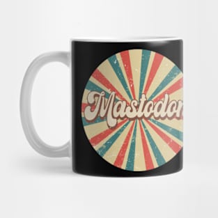 Circle Design Mastodon Proud Name Birthday 70s 80s 90s Mug
